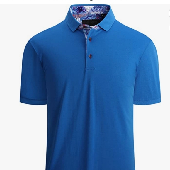 Nwt Esabel C Mens Blue Shortsleeve Polo - Picture 14 of 14